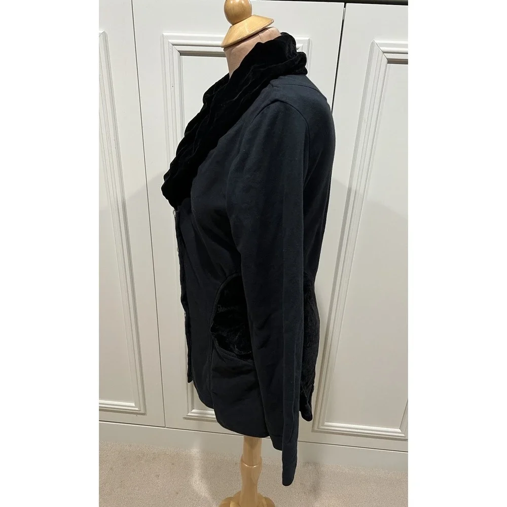 Testimony Los‎ Angeles Black Jacket Size Medium Velvet Victorian Whimsigoth Goth - Picture 5 of 8